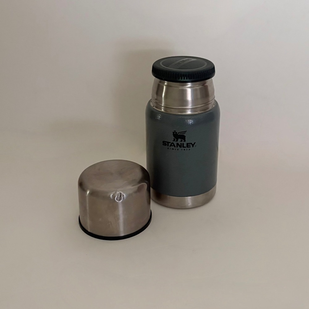 STANLEY Adventure 24 oz Vacuum Food Jar Thermos Hammertone Green Insulated